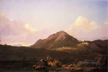  WILD Works - Camp Fire in the Maine Wilderness scenery Hudson River Frederic Edwin Church Mountain